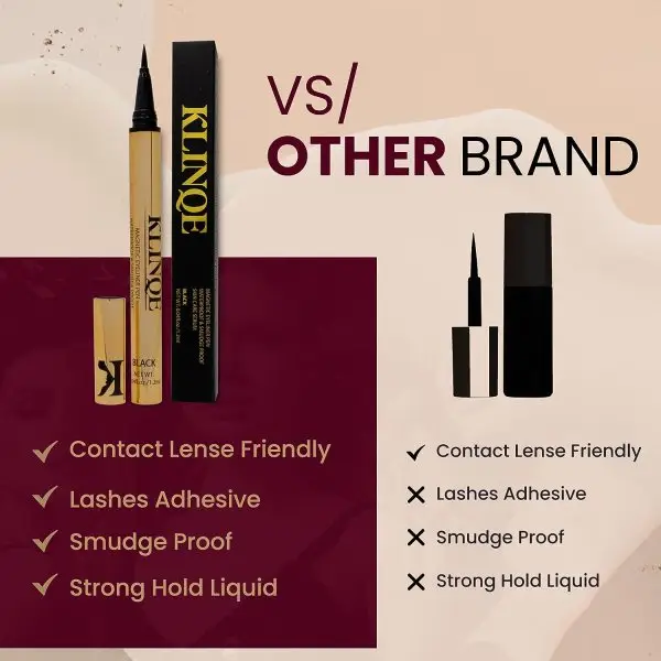 KLINQE Black Nano Grip Lash Glue Liner -Contact Lens Friendly - Image 5
