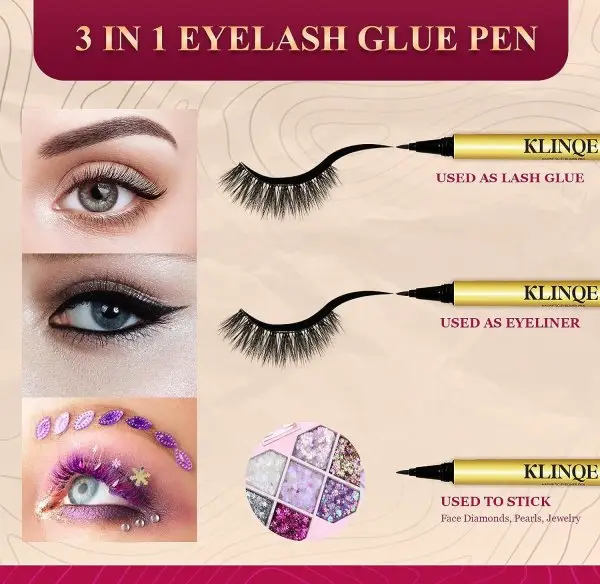 KLINQE Black Nano Grip Lash Glue Liner -Contact Lens Friendly - Image 2